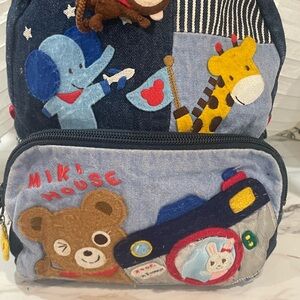 MIKI HOUSE Mini Denim Animal-Backpack